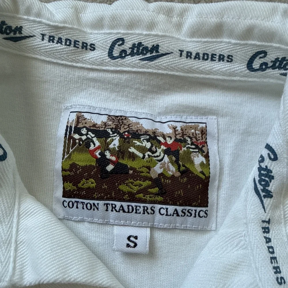 Vintage Cotton Traders Classic England Rugby Red Rose Short Sleeve Polo Sz S